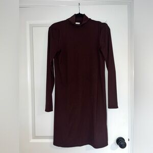 Maroon long sleeve dress